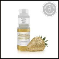 Bột nhũ kim tuyến ăn được màu vàng (royal gold) kèm bình xịt [Hàng U.S.A] - Royal Gold Edible Glitter Spray 4g Pump
