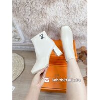 Bốt nữ gót cao 7 phân miệng tag khuy chữ V (Mã 686 - 12 - khuy V)