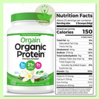 Bột Orgain Protein organic - Sữa hữu cơ thực vật SuperFood Protein powder của Mỹ
