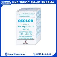 Bột pha hỗn dịch uống Ceclor 125mg Menarini điều trị nhiễm khuẩn (30ml)
