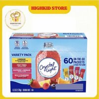 Bột pha nước trái cây crystal light mix vị