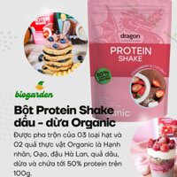 Bột Protein shake dâu và dừa hữu cơ 450gr - Dragon Superfoods - Ăn kiêng - bổ sung chất đạm - BioGarden