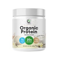 Bột Protein thuần chay hữu cơ VitaLift, 20g Protein gốc thực vật, Carb lưới thấp, Không thành phần Lactose, ít đường, để lắc & sinh tố, Hỗ trợ và phục hồi cơ bắp, Hương vani