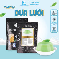 Bột pudding dưa lưới hucha bịch 1kg, nguyên liệu hucha