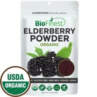 Bột quả cơm cháy đen (elderberry) hữu cơ BioFinest 114g