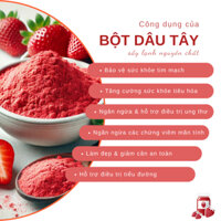 Bột quả dâu tây sấy lạnh nguyên chất SALAfarm túi 500g - 1kg