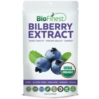 Bột quả việt quất đen (Bilberry) hữu cơ BioFinest 250g