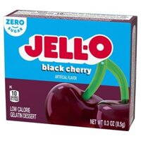 BỘT RAU CÂU - GELATIN VỊ CHERRY ĐEN - KHÔNG ĐƯỜNG - KHÔNG BÉO Jell-O Black Cherry Sugar-Free Gelatin Mix, 8.5g (0.3 oz)