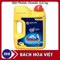Bột rửa bát Finish Classic hương chanh thơm mát can 2.5kg