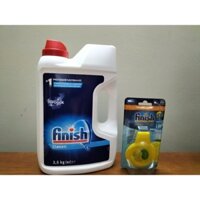 Bột Rửa Chén Bát Finish Classic Reiniger-Pulver 2.5kg + tinh dầu khử mùi Finish + tặng viên rửa bát