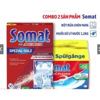 Bột rửa chén Somat 960g của Đức dùng cho máy rửa chén bát + Tặng viên Finish