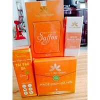 Bột rửa mặt nhụy hoa nghệ tây, kem dưỡng da trắng hồng dịch cá hồi, Serums tái tạo cao cấp