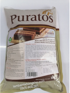 Bột socola nguyên chất không đường Puratos 1kg