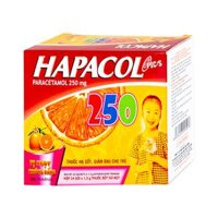 Bột sủi bọt Hapacol 250mg giảm đau, hạ sốt (hộp 24 gói)