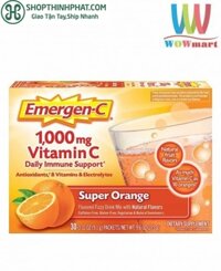 Bột sủi C tăng đề kháng Emergen-C Vitamin C 1000mg Super Orange 30 gói