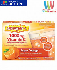 Bột sủi C tăng đề kháng Emergen-C Vitamin C 1000mg Super Orange 30 gói