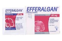 Bột sủi Efferalgan 80mg giúp giảm đau, hạ sốt hộp 12 gói