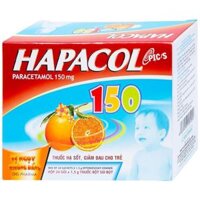 Bột sủi Hapacol 150 DHG giảm đau, hạ sốt (24 gói)