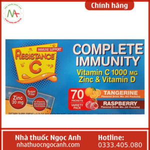 Bột sủi Resistance C Complete Immunity tăng đề kháng 70 gói