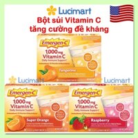 Bột sủi Vitamin C tăng cường đề kháng Emergen-C 1000mg hộp 30 gói [Hàng Mỹ]