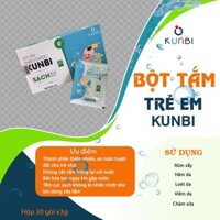 Bột tắm thảo dược cho bé Kunbii sạch rôm sảy hăm da loét da an toàn thân thiện 100% Organic CS08