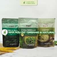Bột Tảo lục - Bột Tảo xoắn - Hạt gai dầu hữu cơ DRAGON SUPERFOODS - Date: 2025 - Nhà hữu cơ