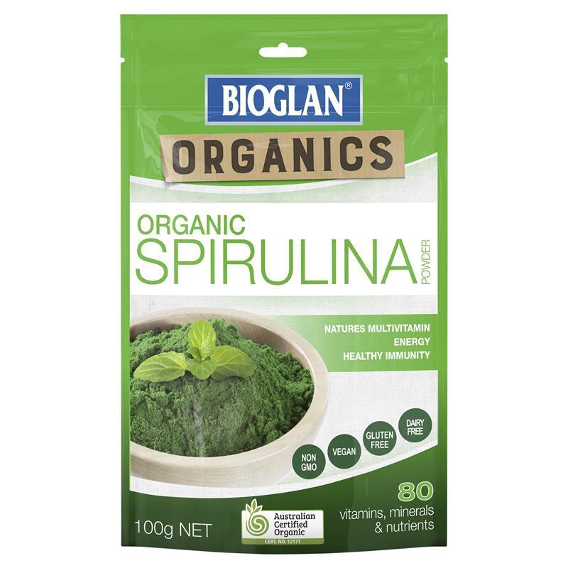 Bột tảo xoắn hữu cơ Bioglan Organic Spirulina 100g