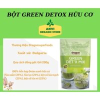Bột thải độc Hữu Cơ Green Detox Organic (Spirulina, Chlorella, Cỏ Lúa Mì, Cỏ Lúa Mạch) 200G
