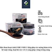Bột than hoạt tính FOBESMILE-Loại bỏ mảng bám bề mặt răng,vết ố vàng giúp răng trắng sáng(Hộp30gram)