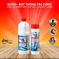 Bột thông tắc vệ sinh đường ống thoát sàn chậu rửa lavabo hiệu Denkmit chai 600gr