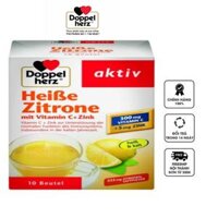 Bột trà chanh Doppelherz Heiße Zitrone Vitamin C + Zink