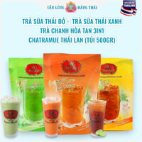 Bột Trà Sữa Thái Đỏ, Thái Xanh Hòa Tan 3in1 Chatramue Túi 500gr Party