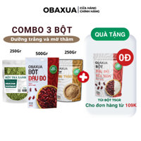 Bột Trà Xanh, Bột Đậu Đỏ, Bột Cam Thảo (Combo Làm Đẹp Da OBAXUA )-Giải Pháp Dưỡng Trắng và Mờ Thâm Từ Thiên Nhiên