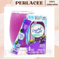 Bột trái cây pha nước vị NHO - ÍT CALO, không đường Crystal Light cho người ăn kiêng, Keto hàng Mỹ