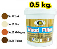Bột trám trét gỗ, trám vết nứt, che vết xước, khuyết điểm đồ gỗ nội thất Wood Filler No.b218 Bosny - Thái Lan - Hộp 500 gram - No.01 Teak