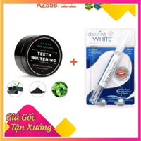 Bột trắng răng than tre Nhật Bản - Teeth Whitening (HIỆU QUẢ SAU 7 NGÀY) + Bút trắng răng Dazzing White