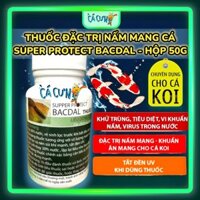 Bột Tri Nấm Mang cá koi BACDAL 50g - Tri thối mang, khuẩn ăn mang ở cá Koi, cá Vàng, Rồng (HÀNG CTY)