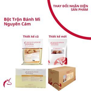 Bột trộn bánh mì nguyên cám Puravita 5kg