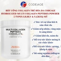 Bột Uống Collagen CodeAge Hydrolyzed Multi Collagen Peptides Powder 5 Types I,II,III,V & X (567g) Mỹ