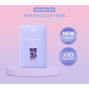 Bột Uống Collagen Gilaa Cao Cấp Kết Hợp Saffron 2gx60 Gói Premium Saffron Collagen