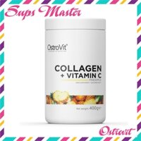 Bột uống đẹp tóc đẹp da Ostrovit Collagen + Vitamin C vị Black Currant 40 lần dùng 400g