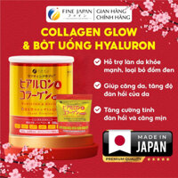 Bột uống Hyaluron & Collagen FINE JAPAN hạn chế lão hóa da lon 196g, gói 210g