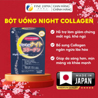 Bột uống Night Collagen FINE JAPAN hỗ trợ giấc ngủ & đẹp da hộp 28 thanh