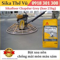 Bột xoa nền chống mài mòn, giúp tăng cứng bề mặt bê tông màu xám - Sikafloor Chapdur Grey bao 25kg