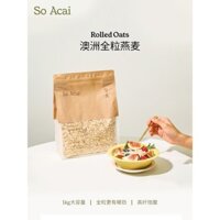 Bột yến mạch Soacai Oats kiểu cũ nguyên hạt, bột yến mạch cắt thép, bột yến mạch không chứa gluten, bột hạt chia 1kg