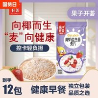Bột yến mạch sữa dừa probiotic gói riêng, bữa sáng đóng túi, bữa ăn thay thế dinh dưỡng tiện lợi