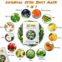 Botanical Esthe Sheet Mask 7 in 1 mặt nạ thảo mộc Nhật Bản hộp 30 miếng