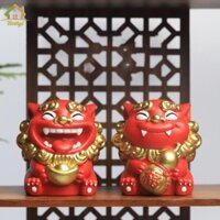 Bothyi Set 2 Tượng Động Vật mini Dễ Thương Dùng Để Trang Trí Phòng Khách