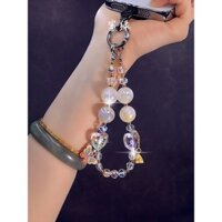 Boutique Tay Làm Bướm Trái Tim Tình Yêu Pha Lê Hạt Vòng Tay ins Dây Điện Thoại Di Động Cổ Tay Đính Hạt Dây Nữ Phong Cách Ngắn