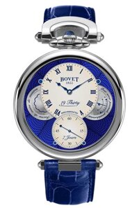 BOVET 1822 19THIRTY IVORY WITH BLUE GUILLOCHE